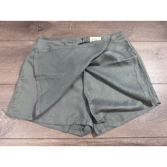 Chaser Sage Green Linen Asymmetrical Skort NWT S - Picture 4 of 13
